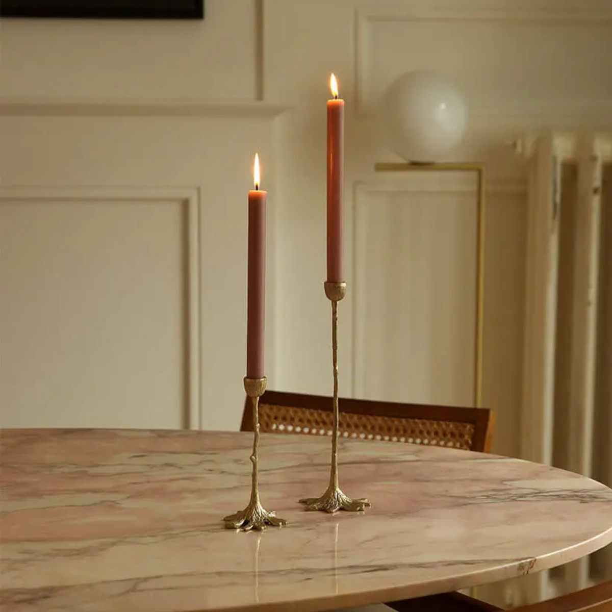 Handcrafted Brass Misty Tree Candle Holder - 7.5 inch