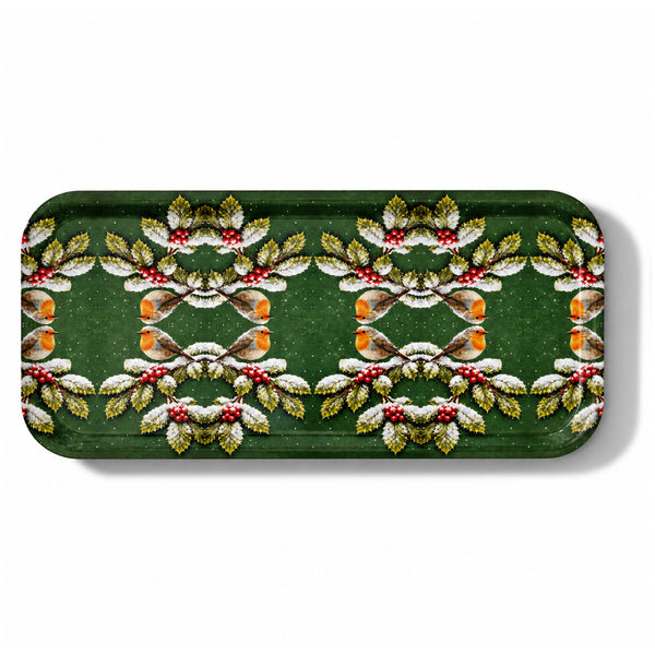 First Snowfall Narrow Birchwood Small Decorative Tray