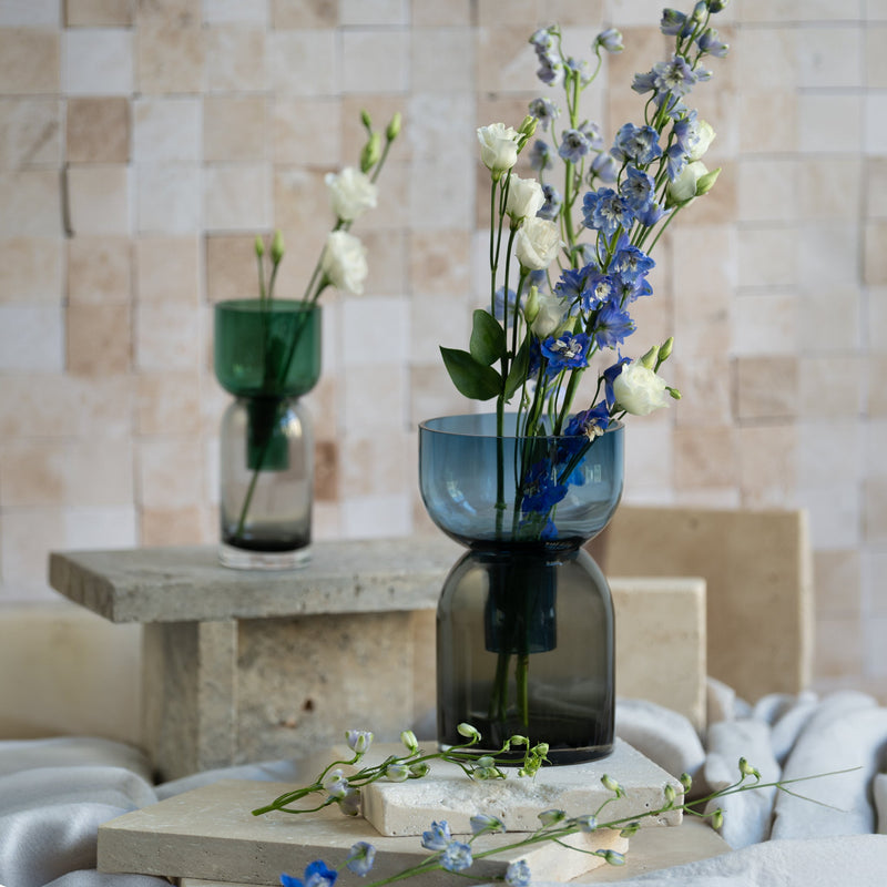 Blue and Grey Flip Vase | Medium