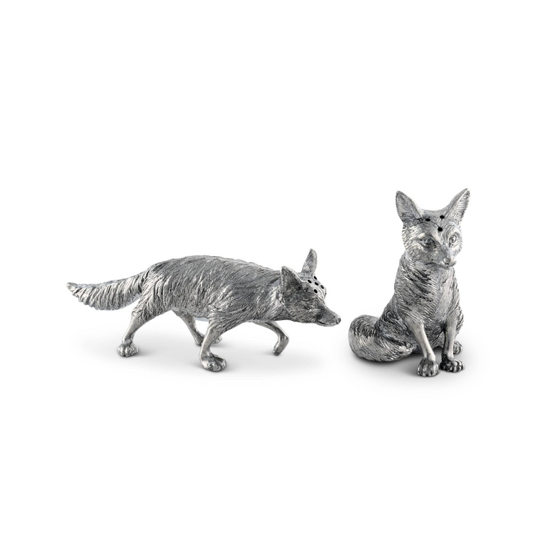 Pewter Foxes Salt & Pepper Set
