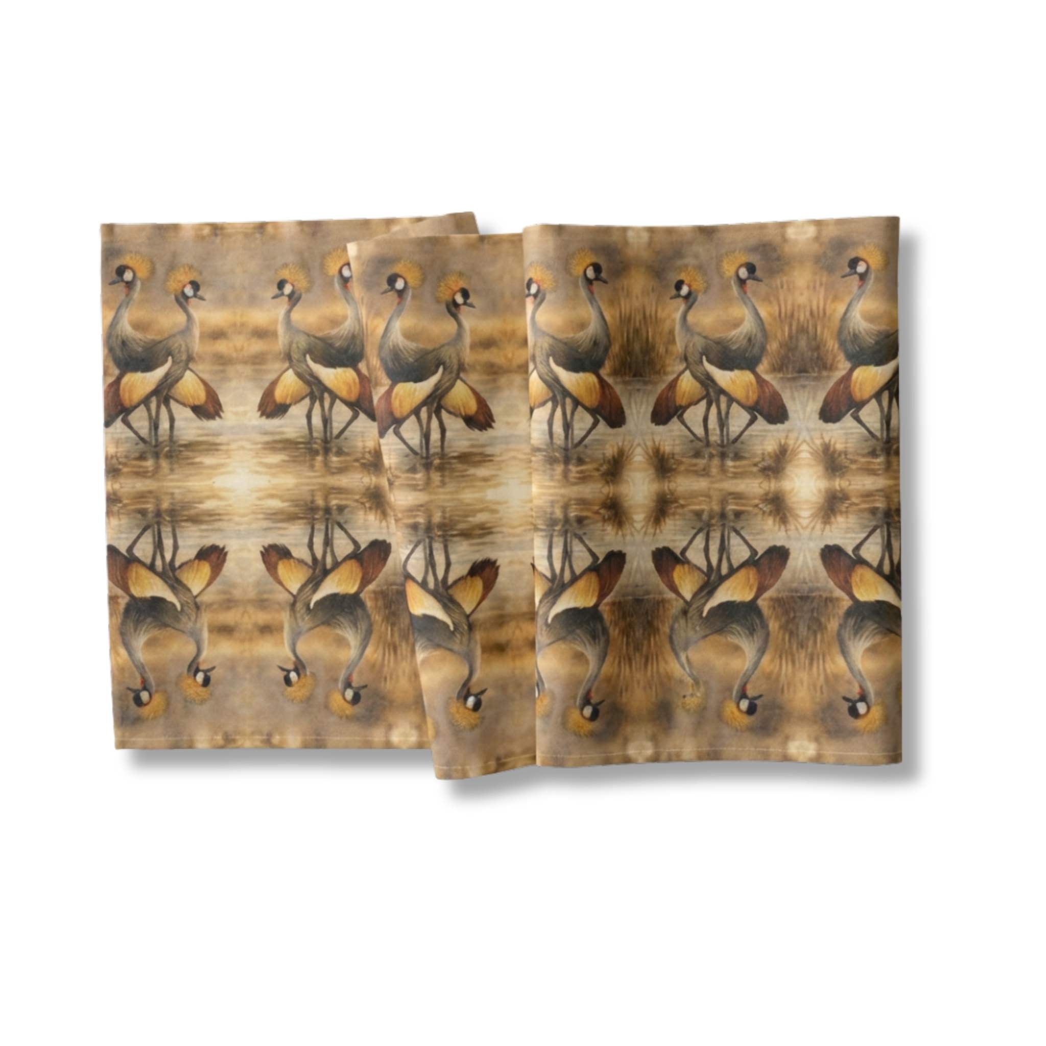 Cotton Twill Table Runner - Golden Crane