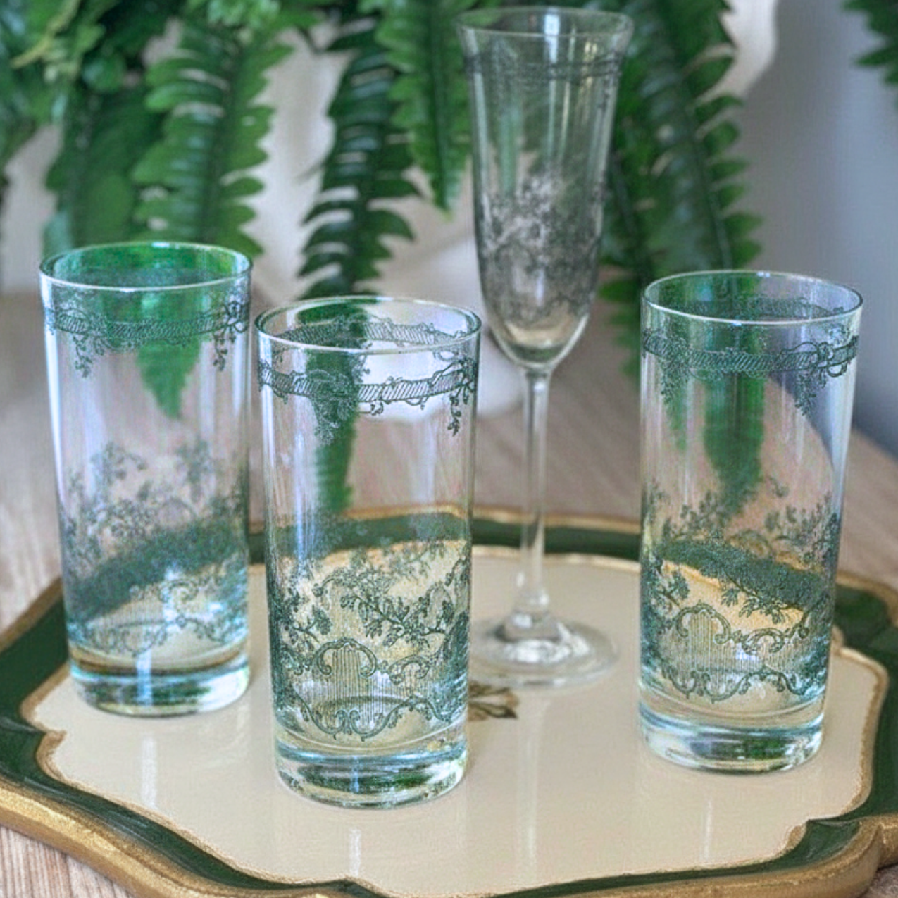 Giardino Highball Glass -  Forest Green