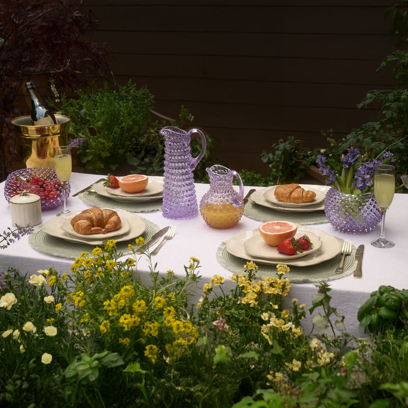 Hobnail Jug - Tall - Lilac Bloom