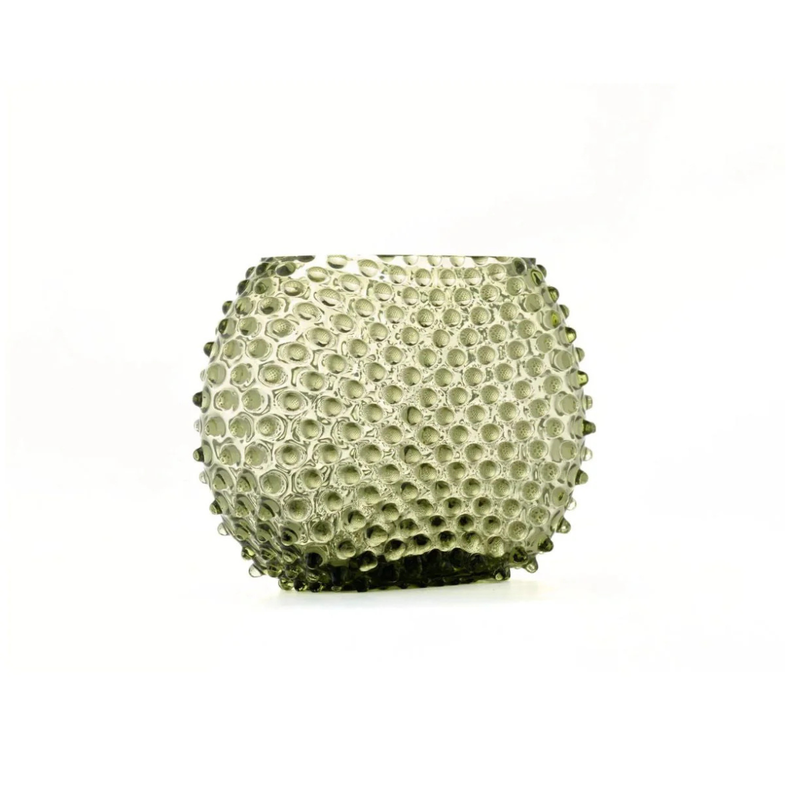 Hobnail Vase - Optic - Moss Green