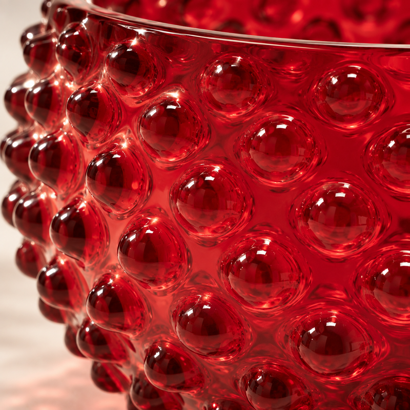 Hobnail Bowl - Large - Holly Berry