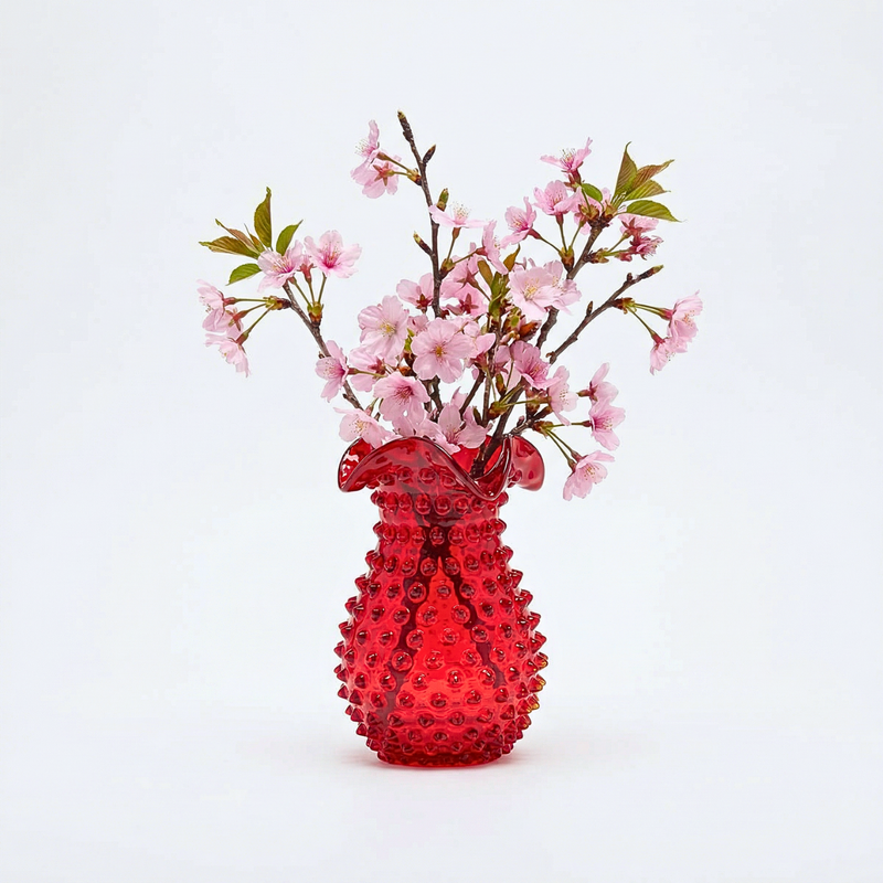 Hobnail Vase - Petal - Holly Berry