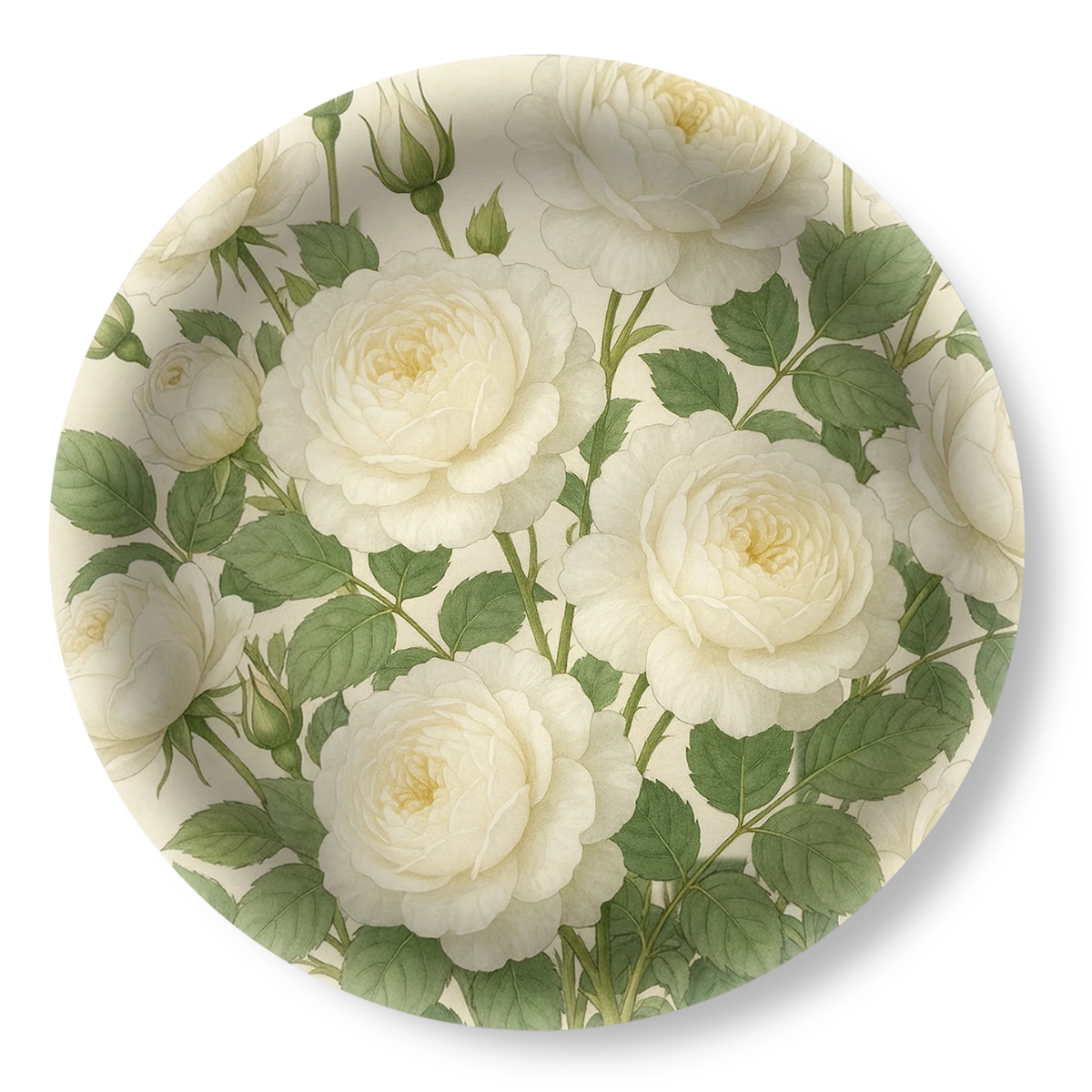 English Garden Birchwood Decorative Tray - Round - Large