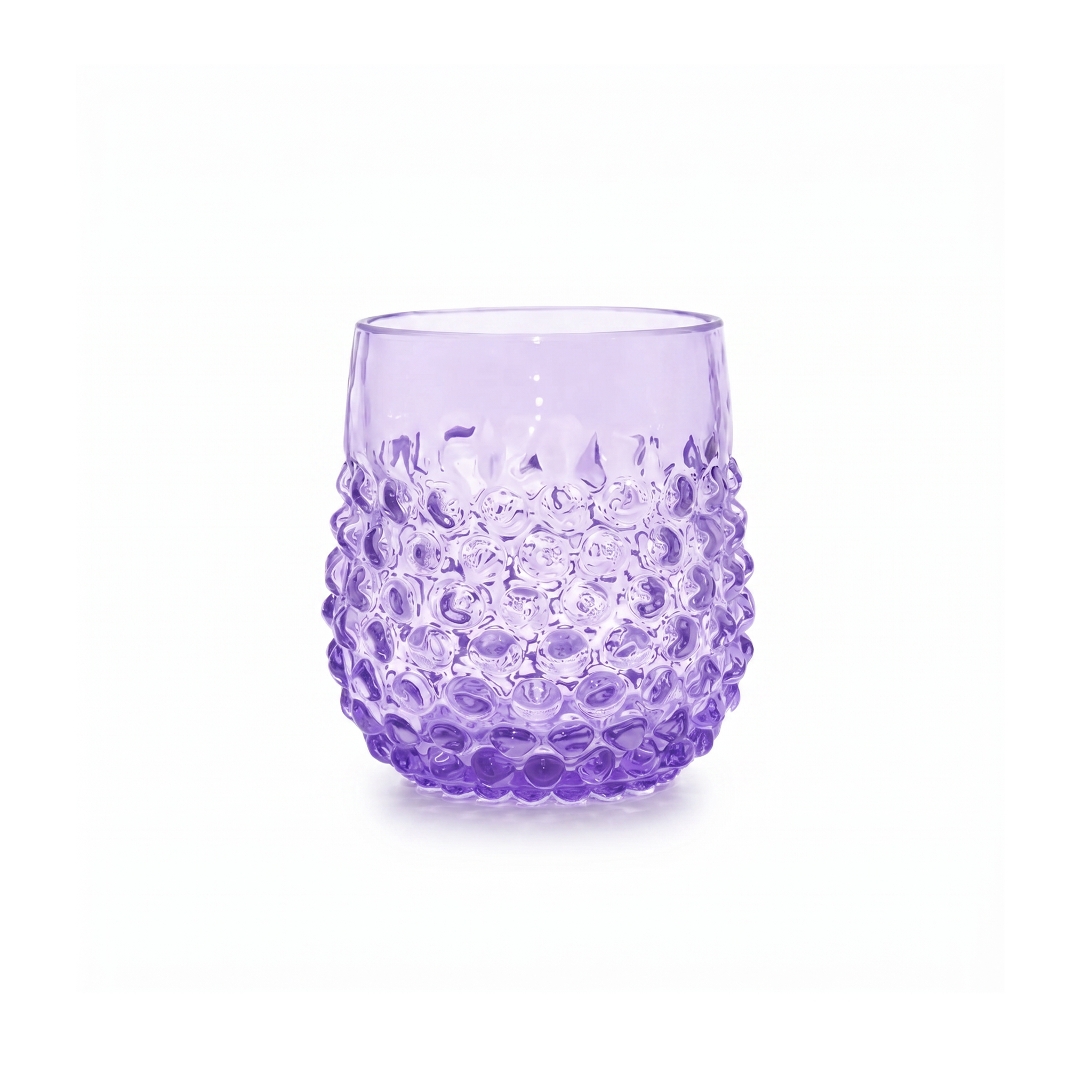 Lilac Bloom Hobnail Drink Set