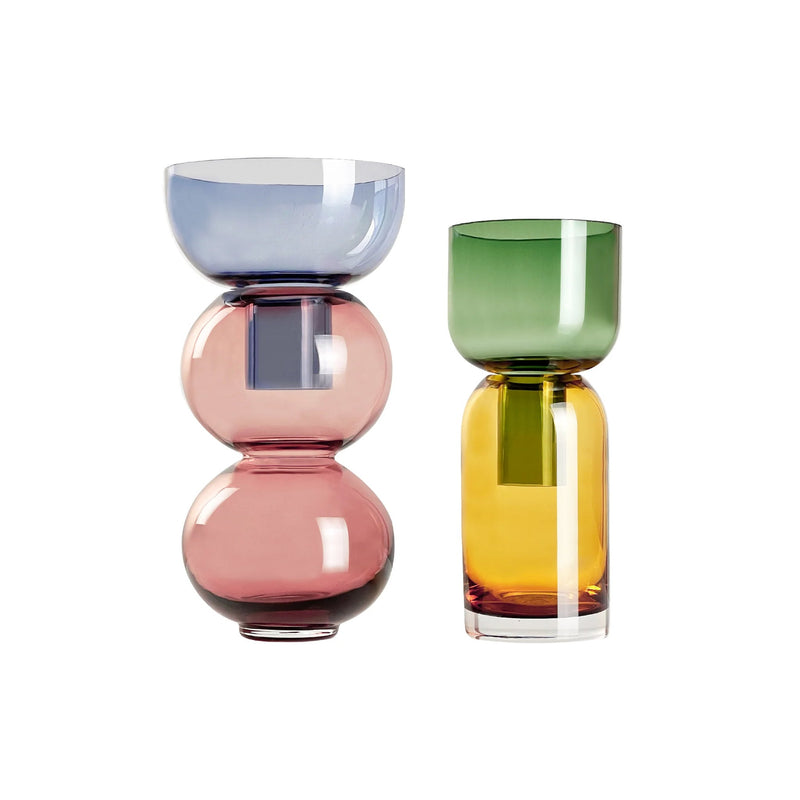 Reversible Flip Vase & Candle Holder Set - Fusion Cherry