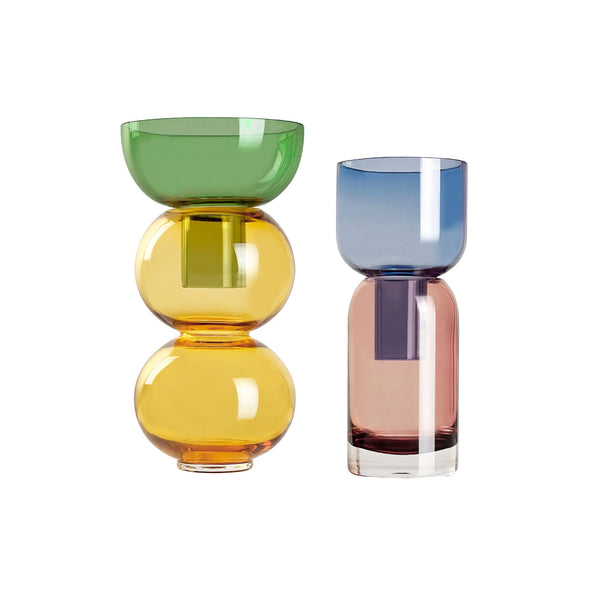 Reversible Flip Vase & Candle Holder Set - Fusion Lemon