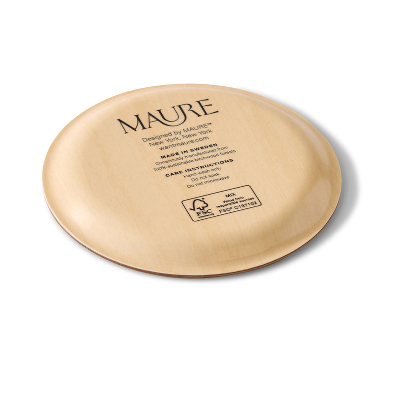 Wandering Tiger Decorative Birchwood Tray - Mini Round - Set of 2