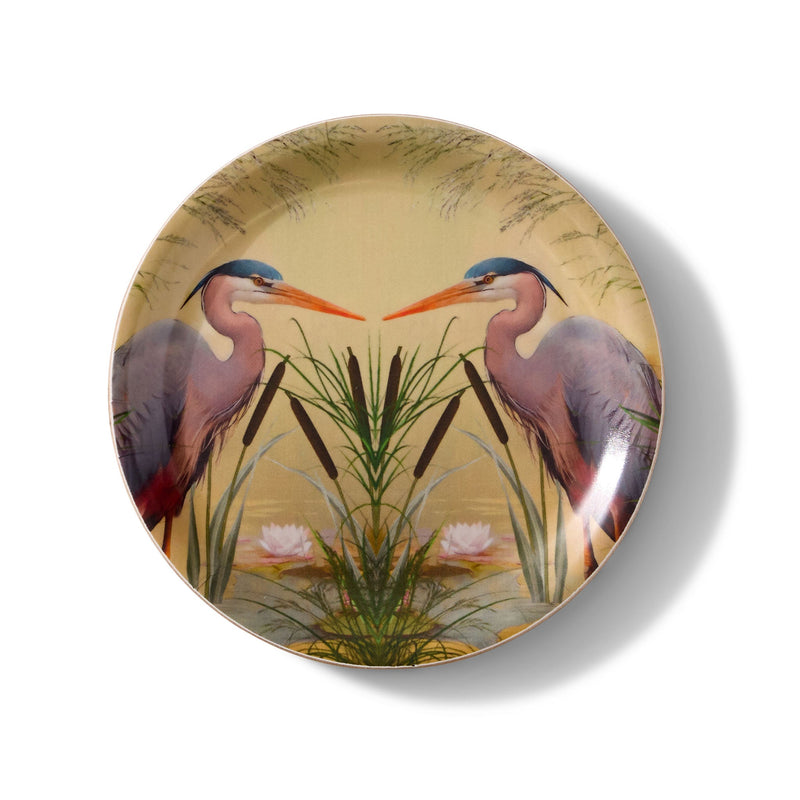 Marsh Heron Mini Birchwood Tray Set of 2
