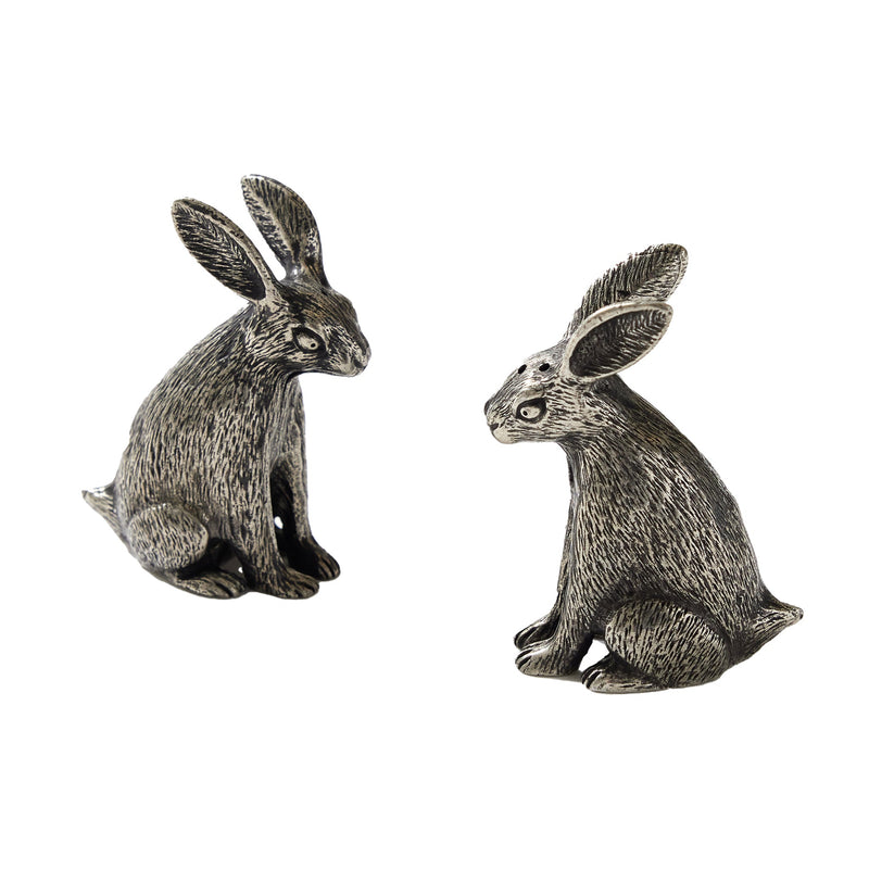 Pewter Rabbit Salt & Pepper Shakers - Unique Housewarming Present