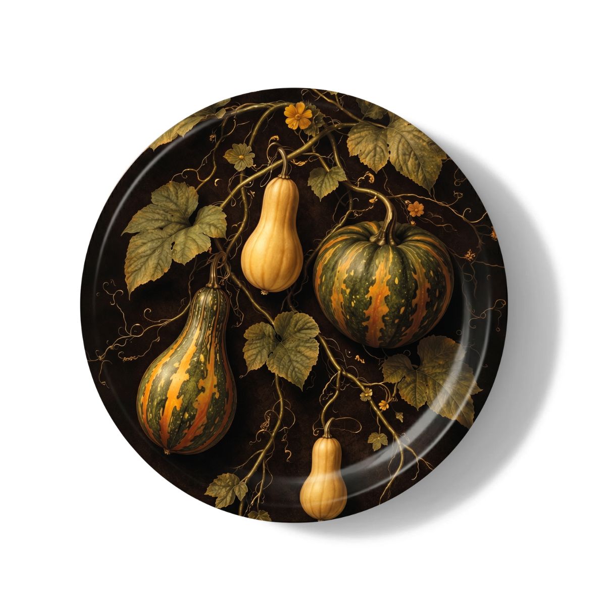Heirloom Harvest Decorative Birchwood Tray - Mini Round - Set of 2
