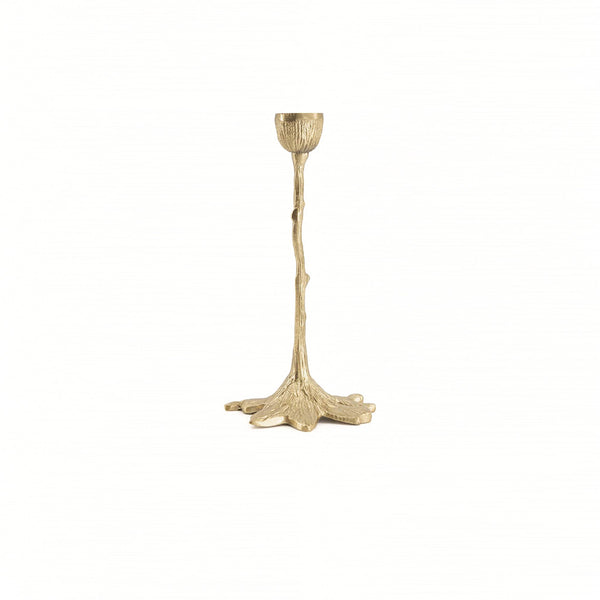 Handcrafted Brass Misty Tree Candle Holder - 7.5 inch