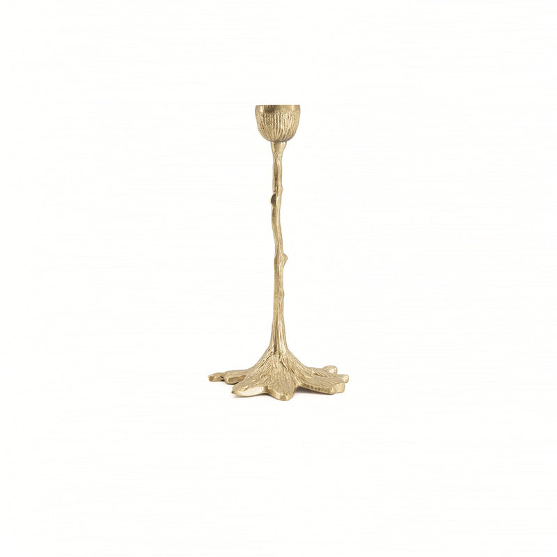 Handcrafted Brass Misty Tree Candle Holder - 7.5 inch