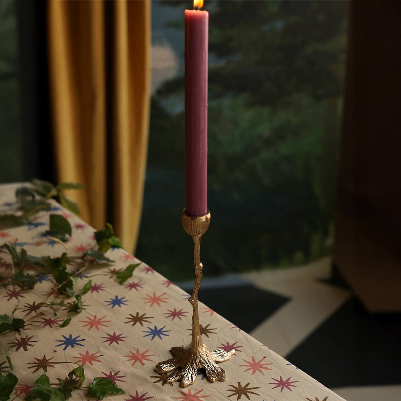 Handcrafted Brass Misty Tree Candle Holder - 7.5 inch