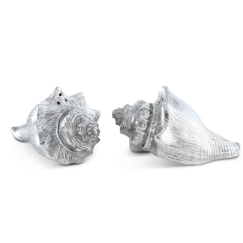 Pewter Conch Shells Salt & Pepper Set