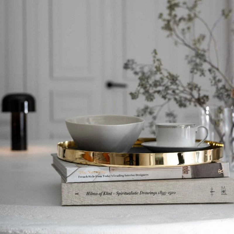 Karui Brass Tray – Dark Green - Medium