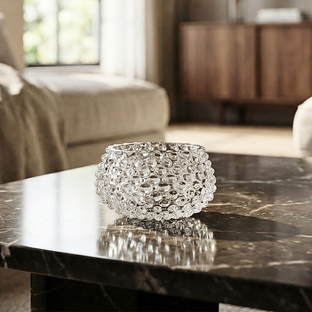 Hobnail Bowl - Small - Clear Quartz