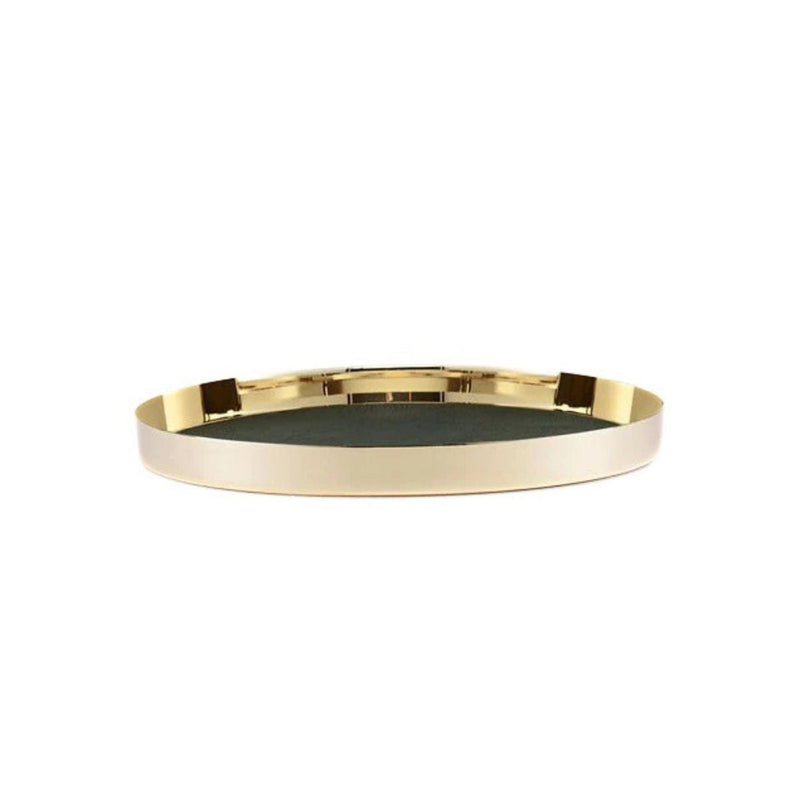 Karui Brass Tray – Dark Green - Medium