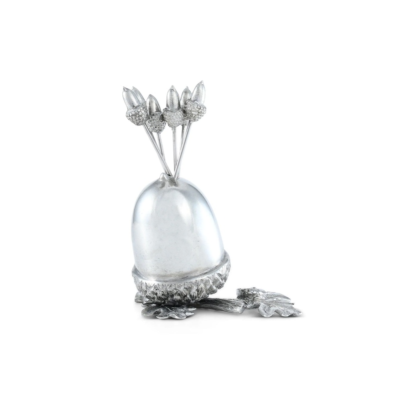 Pewter Acorn Cheese Pick Set