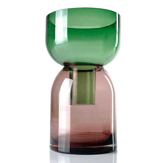 Green & Pink Flip Vase